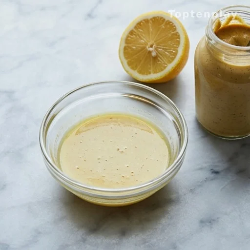 Lemon juice and Dijon mustard dressing for a light low-carb crab salad
