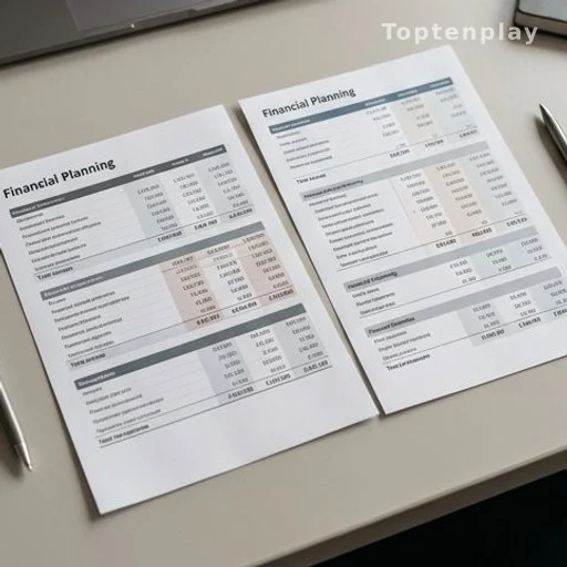 Two different financial planning documents showing inconsistent AI recommendations