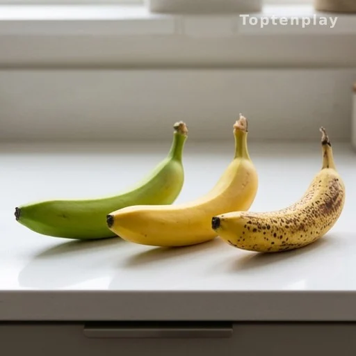 bananas at different ripeness stages showing nutritional changes relevant to blood sugar and diet