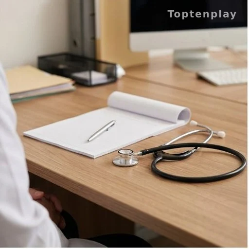 Doctor consultation desk for digestive disorder IBS symptoms evaluation