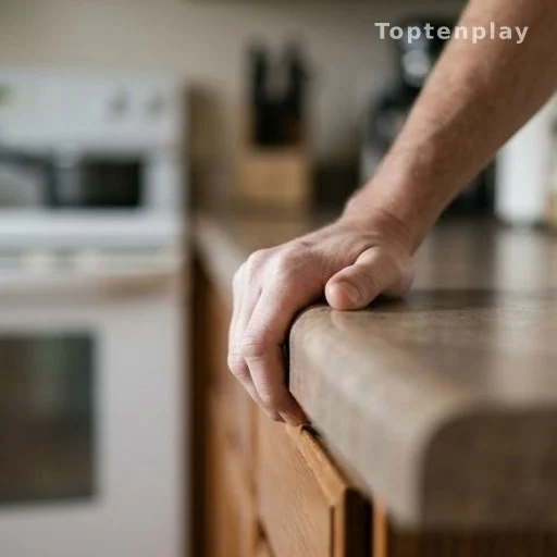 Person gripping a surface for support, illustrating dizziness as a heart attack symptom