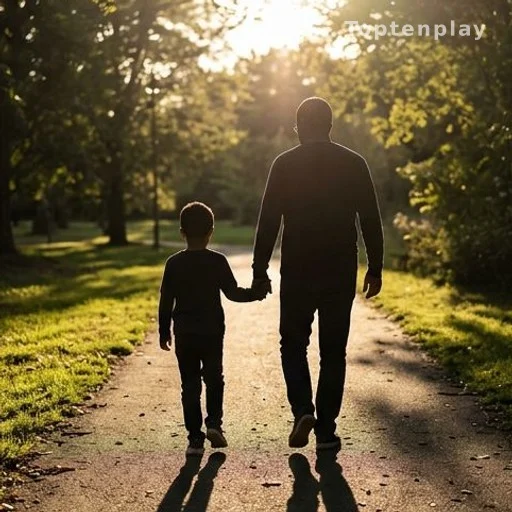 Parent and child reunited walking together, representing child custody resolution