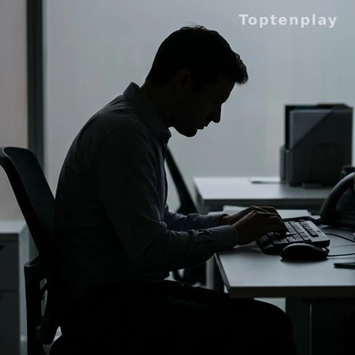 Silhouette of person with poor posture at desk, a cause of leg muscle strain