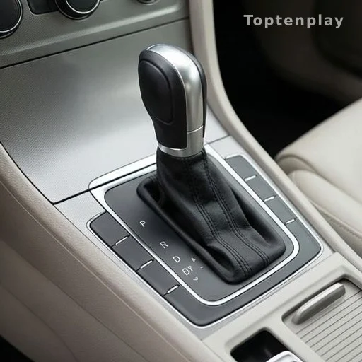 Automatic transmission gear shift in adapted vehicle for senior drivers