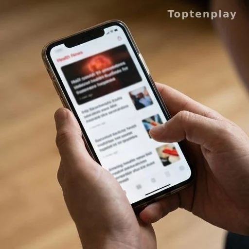 Person scrolling through viral health misinformation on a smartphone