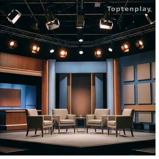 Television studio set representing Sharon Osbourne's decades-long career on screen