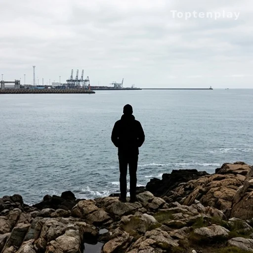 Coastal industrial harbor environment linked to ocean water pollution concerns