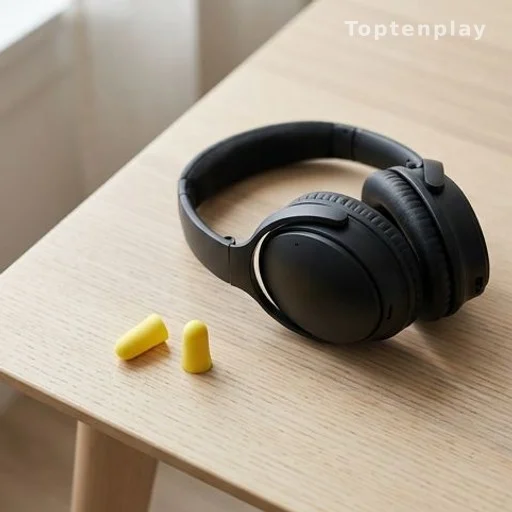 Earplugs and noise-canceling headphones for ear protection and tinnitus prevention