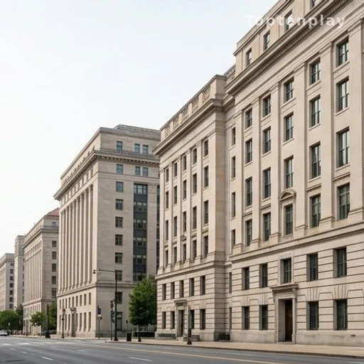 State government buildings representing policy decisions on foster care benefit rules
