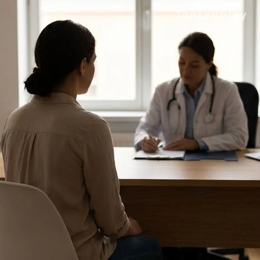 Patient consulting a doctor about unexplained symptoms, medical appointment