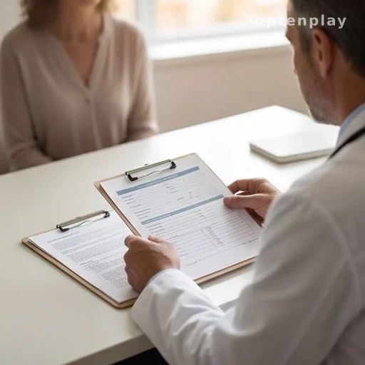 Doctor reviewing digestive health information with a patient