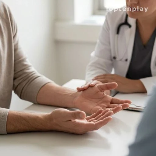 Hands examined in clinical setting, autonomic nerve health assessment