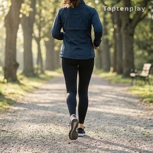Person walking outdoors as part of a heart-healthy exercise routine